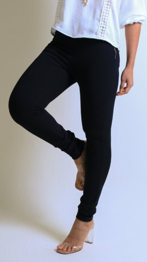 Calça prada com cós duplo