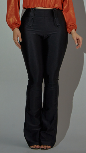 Calça Prada flare com botões