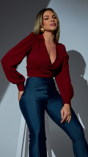 Cropped Crepe Moss
