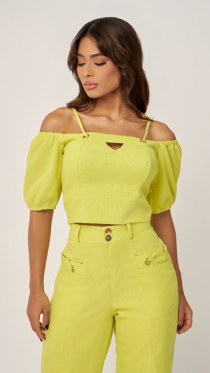 Cropped Linho Marrakech