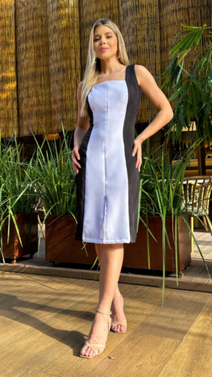 VESTIDO BICOLOR