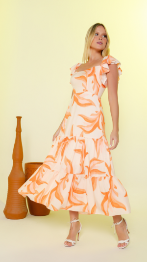 VESTIDO MIDI ESTAMPADO